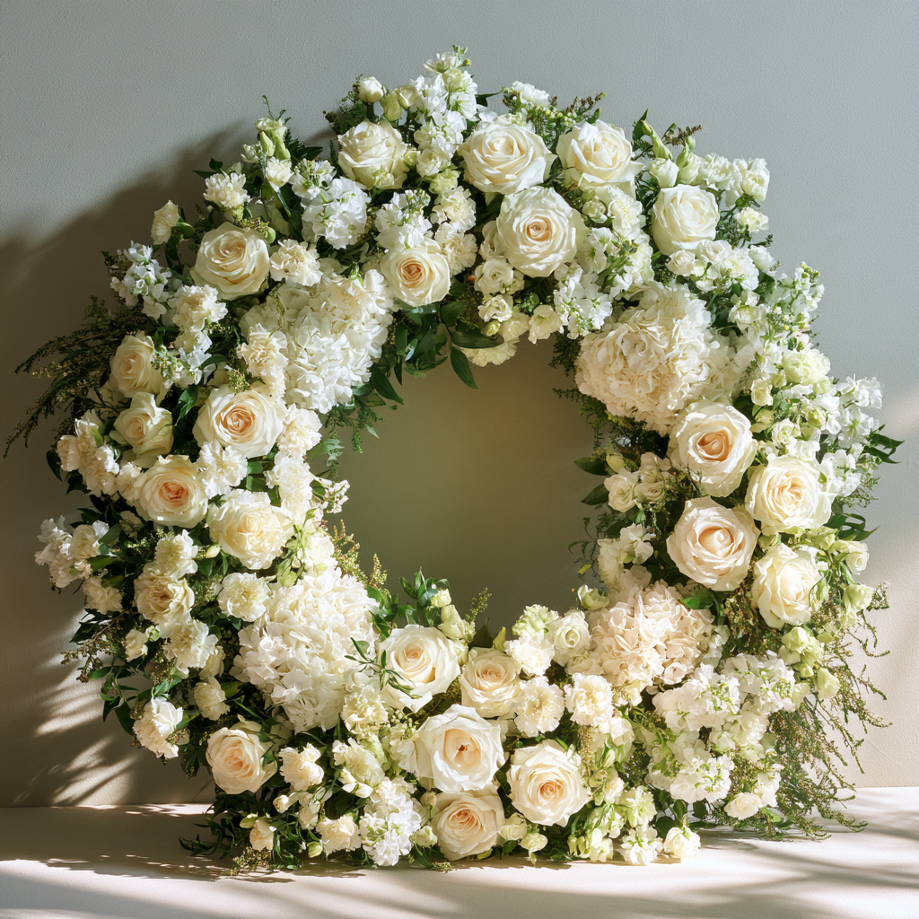 Peach Wreath Sympathy