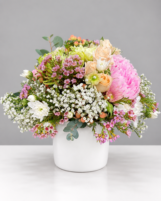 Sweet Heart Colourful Vase Arrangements