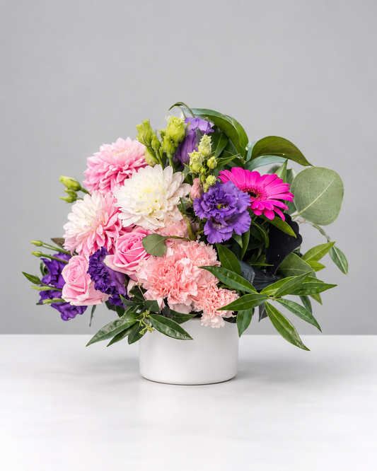 Purple Charm Colourful Vase Arrangements
