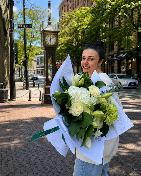 Fresh White Hand-Tied Bouquets