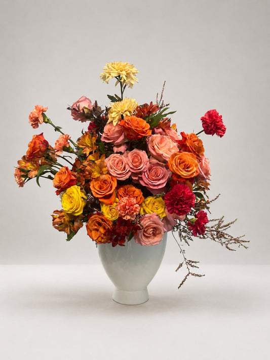 Amber Colourful Vase Arrangements