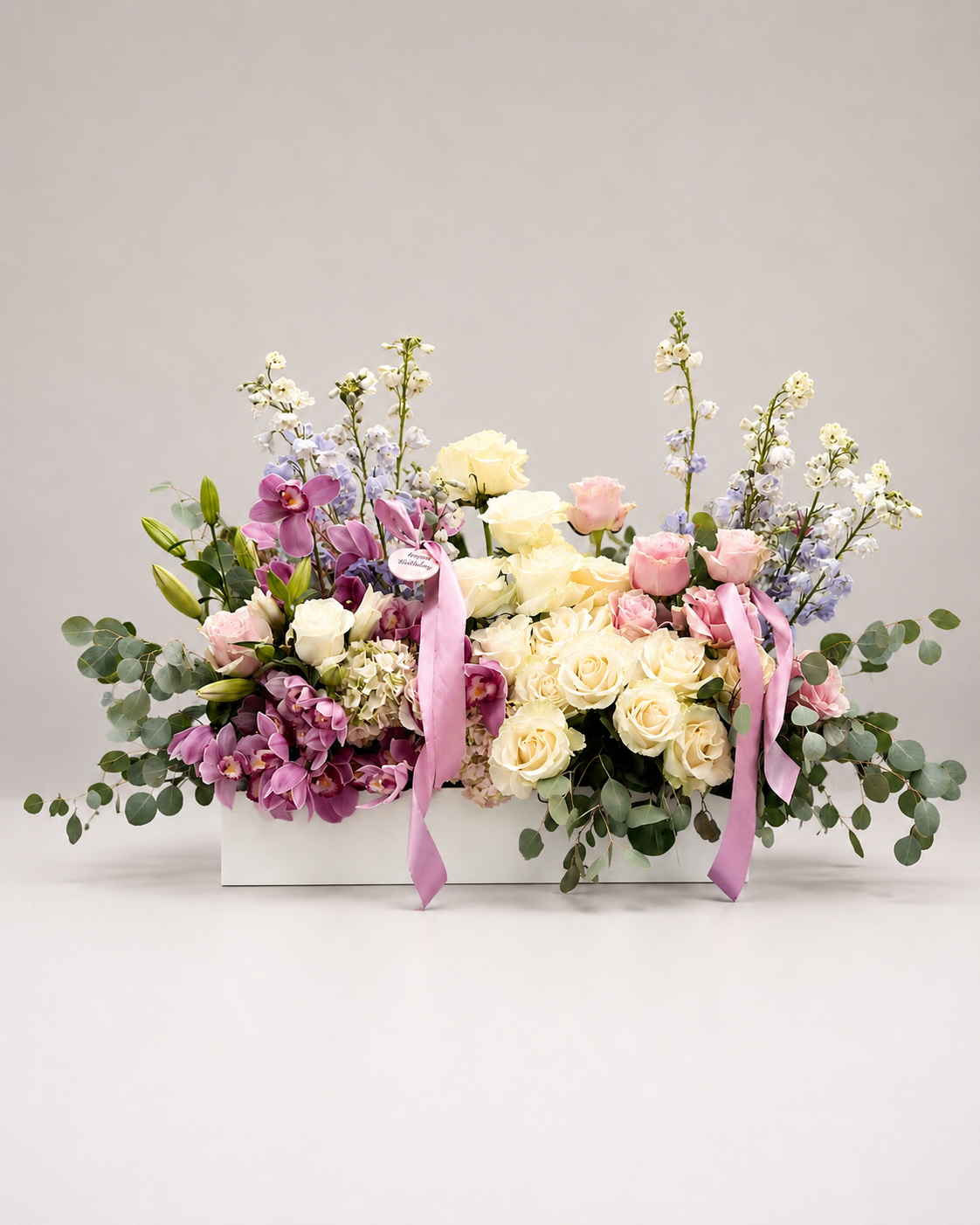 Lavender Pearl Box Arrangements