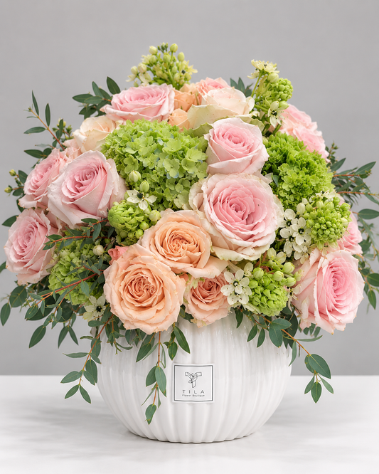 Spring Blush Vase Arrangements