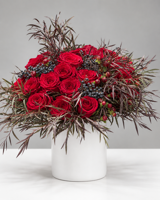 Red Charm Vase Arrangements