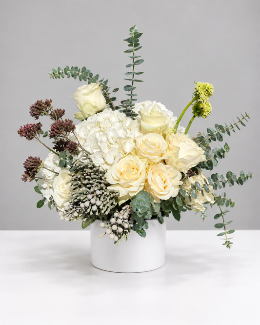 Winter Pearl Vase Arrangements