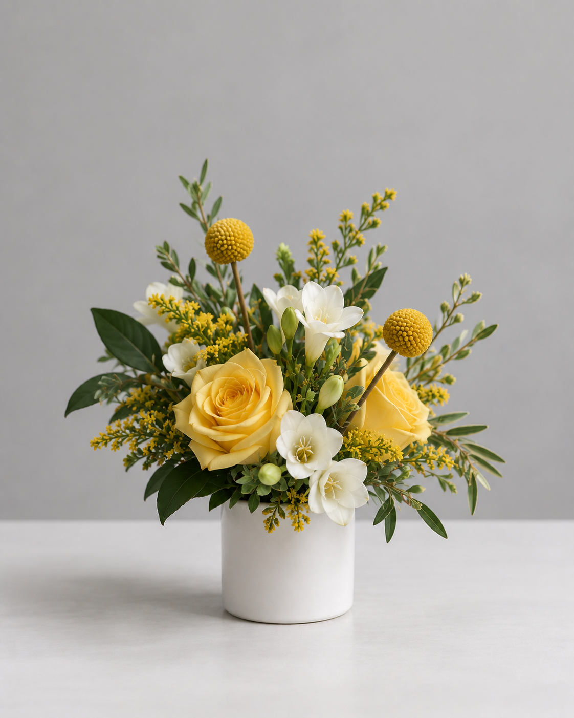 Lemon Glow Vase Arrangements