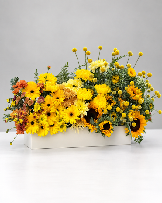 Yellow Love Box Arrangements